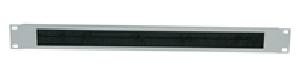 Intellinet 19" Cable Entry Panel - 1U - with Brush Insert - Grey - Grey - Steel - 1U - 48.3 cm (19") - 483 mm - 15 mm